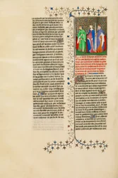 Tiberius, Messalina und Caligula machen sich gegenseitig Vorwürfe inmitten der Flammen